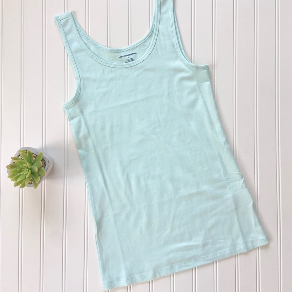Slim Fit Scoop Neck Tank-mint